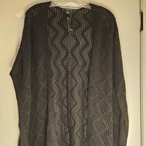 Torrid black open stitch detail cardigan